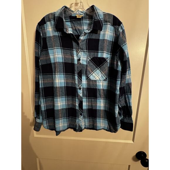 Woolrich Cotton Plaid Flannel Button Up Shirt Sz XL Lady Lumberjack Fall Outdoor - Picture 3 of 11